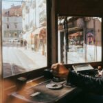 נהג רכבת קלה בתא הנהיגה